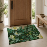Tapis antidérapant en PVC au design artistique de peinture à l'huile, paillasson créatif de bienvenue pour entrée de cuisine