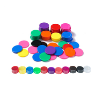 Jetons de poker et fiches en plastique vierges de 30 mm sans dénomination, personnalisables avec logos et emblèmes pour usage éducatif