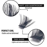 Kit de Cils DIY en Gros Maquillage Professionnel Extensions de Cils en Cachemire Cils en Grappe Logo Personnalisé Cils Synthétiques pour Techniciennes en Cils