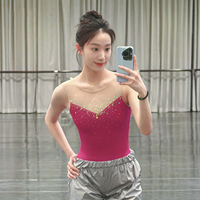 Justaucorps de ballet de haute qualité pour adulte, orné de strass, pour entraînement, examen artistique et pratique de danse originale