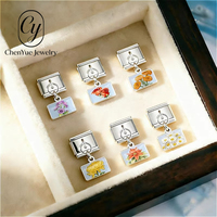 Gelang Liontin Modul Baja Anti Karat Bunga Desember, Perhiasan Buatan Tangan yang Indah, Dapat Dipersonalisasi, Grosir