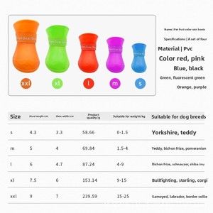 प्रीमियम वाटरप्रूफ नॉन-स्लिप डॉग वर्षा बूट्स, गर्म इको रेसिन सामग्री, पिल्ले और बिल्लियों के लिए आउटडोर ऑल-सीज़न सुरक्षा, पालतू जूते - Product Image 6