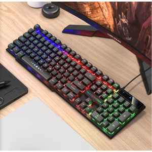 Hugongchi Gaming <b>Keyboard</b> Mouse Set <b>Wired</b> Mechanical RGB Backlit Black Mix Color For Office And Game - Product Image 2