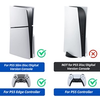 DOBE Dock Chargeur double contrôleur pour PS5 Slim uniquement pour PS5 Gamepad Chargement RGB Support vertical Base de stockage pour DualSense