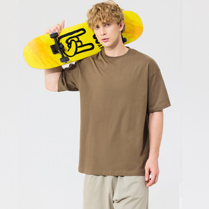 Camiseta Personalizada con Cuello Grueso, 230gsm, 260gsm, 300gsm, Corte Recto, Oversize, Impresión Digital, 100% Algodón para Hombre - Product Image 1