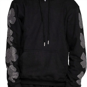 Nouveauté : sweats à capuche en strass pour hommes, respirants, en polyester/coton, en molleton français, personnalisables, de haute qualité - Product Image 1