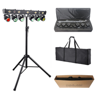 Mini barre de lumière LED à tête mobile pour scène, 6 têtes, stroboscope 120W, faisceau laser rouge et vert, Wash, télécommande DMX, pour discothèque et DJ