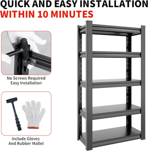 Estante de almacenamiento de almacén Industrial de <span class=keywords><strong>Corea</strong></span>, estante apilable de acero, estante de estantería sin pernos de hierro - Product Image 2