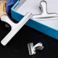 Pinza Metálica de 78mm con Acabado Niquelado, Tipo Bulldog, con Mordaza Ancha y Resorte, para Sellado de Bolsas de Alimentos, Almacenamiento de Papel en Cocina y Oficina, Personalizable OEM
