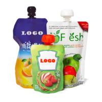 Pochette de boisson Doypack personnalisable Sac à bec en aluminium réutilisable pour les emballages aseptiques en plastique de jus de fruits, de lait et de liquide