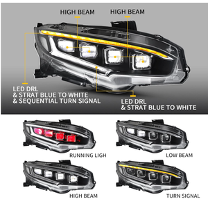 AURON ใหม่ 32V LED ชิปไฟหน้าความสว่างสูง 12v ชุดอัพเกรด 6000K แสงสีขาว 2016-2021 ไฟหน้าสีแดงใหม่ - Product Image 4