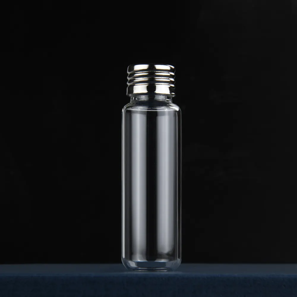 1.5ml clamp top glass sample vial glass hplc vials pharmaceutical storage bottle sampling vials