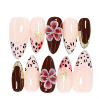 Ongles artisanaux de haute qualité, vente en gros d'usine, très demandés, forme carrée française, amande, motif ours sculpté vert, pour doigts