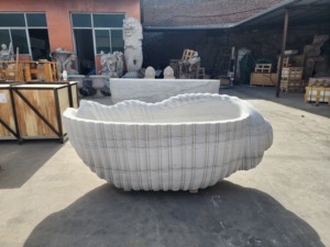 Bañeras Ovaladas Modernas de Lujo Hechas a Medida, Exclusivas, de Madera Blanca, Independientes, para Baño, Villa, Hotel, Casa - Product Image 2