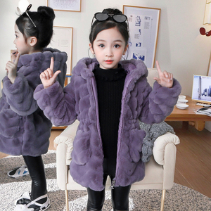 Manteau d'hiver pour filles OEM ODM personnalisé, à capuche, écologique, grande taille, style décontracté, fermeture éclair, chaud, vêtements pour enfants - Product Image 1