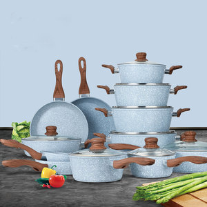 Buen PRECIO DEL FABRICANTE <span class=keywords><strong>DE</strong></span> China, juego <span class=keywords><strong>de</strong></span> <span class=keywords><strong>sartenes</strong></span> y ollas <span class=keywords><strong>de</strong></span> cocina casera <span class=keywords><strong>de</strong></span> <span class=keywords><strong>aluminio</strong></span>, variedad recubierta antiadherente - Product Image 1