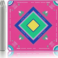 Tapete de Mahjong Americano de Lujo con Diseño Floral, Plegable, Ecológico, Tamaño Estándar de EE. UU., Superficie Impermeable y Silenciosa, Tema Rosa y Azul