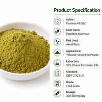 Ekstrak Bubuk Passionflower LCHBIO 4% Flavonoid UV Passiflora Incarnata, Penenang Tidur, Grade Kosmetik