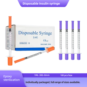 Veterinary Disposable Insulin Syringe 1ml 31G 6mm Fixed <b>Needle</b> Safety <b>Case</b> for Animal Injection - Product Image 3