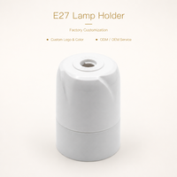 Portalámparas E27 Blanco, Plástico Resistente, Fácil Cableado, Cabezal de Lámpara Colgante para Iluminación Interior