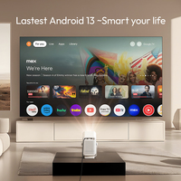 Mini-projecteur intelligent BYINTEK A15 2026 Android 13 Natif 720P WiFi - Projecteur portable Home Cinéma avec support - Meilleur choix économique