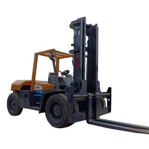 รถยกดีเซล TCM 10 ตัน รุ่น FD100 มือสอง ผลิตในญี่ปุ่น พร้อมยางตันและเสากระโดงสองตอน ขายสภาพดี ใช้งานได้ - Product Image 1