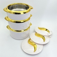 3 pièces/ensemble de luxe à usage domestique, Pot chaud isolé en acier inoxydable, chauffe-aliments, récipient de Casserole