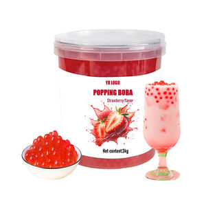 Perles de boba éclatantes de haute qualité à la pastèque pour boissons Bubble Tea, infusées au sucre, emballage en bouteille, vente en gros directe usine - Product Image 5