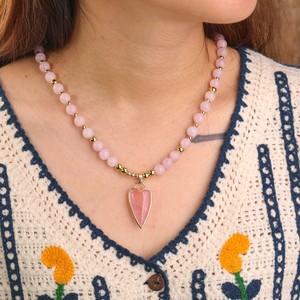 <span class=keywords><strong>Collana</strong></span> con ciondolo a cuore in cristallo <span class=keywords><strong>rosa</strong></span> <span class=keywords><strong>rosa</strong></span> in stile Boho, realizzata a mano per feste di matrimonio, regalo perfetto per San Valentino - Product Image 6