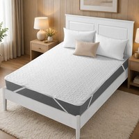 Protecteur de matelas AOSEN, housse matelassée imperméable avec sangles élastiques, doux et confortable, respirant, certifié OEKO-TEX