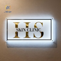 Enseigne néon LED rétroéclairée en acrylique personnalisée, étanche, pour salon de manucure, bureau, réception, publicité, décoration murale