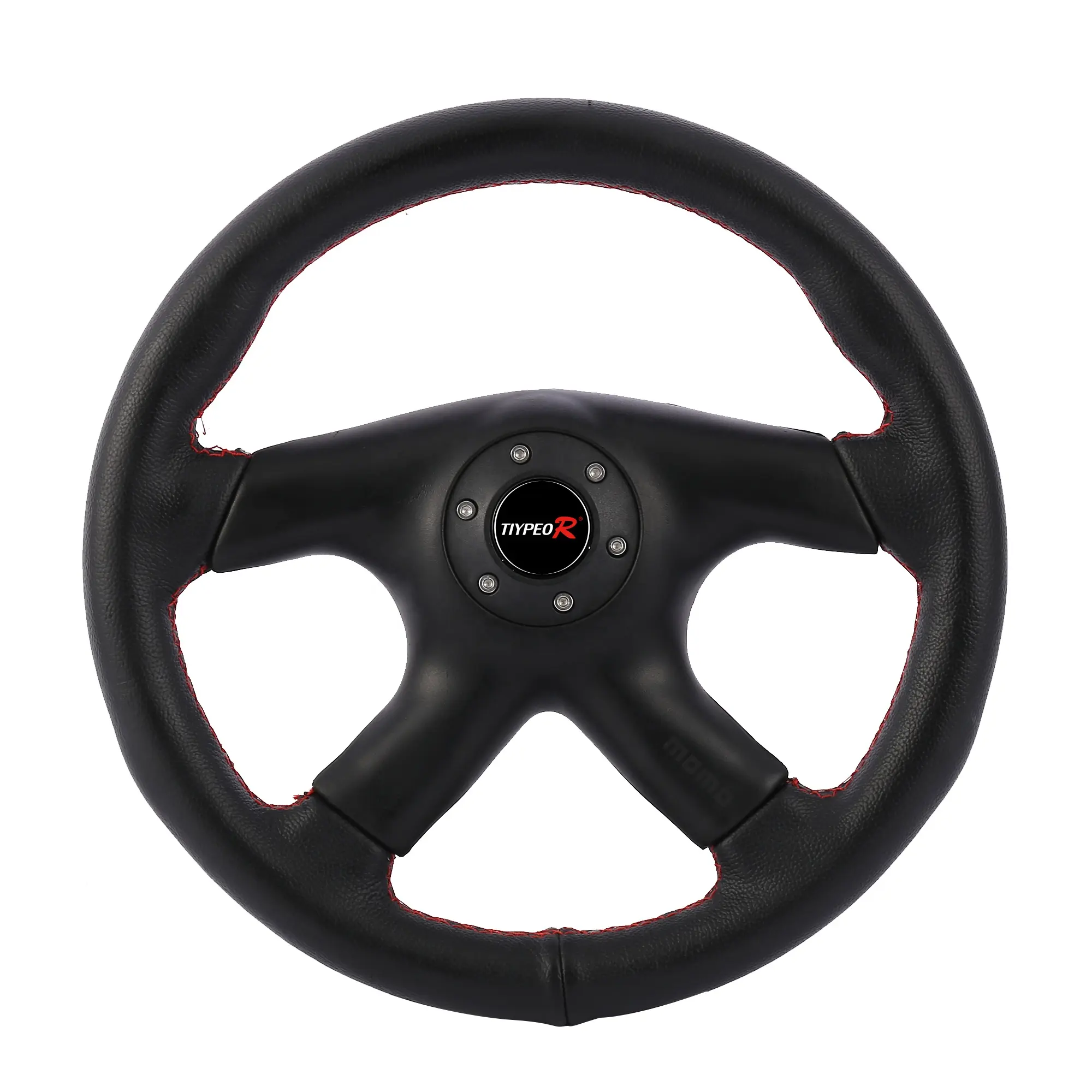 Racing Car Steering Wheels For Sport Racer With Shiny 3 Spoke Classic Black Car Rim Universal Steering Wheel