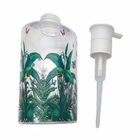 Bouteille en plastique transparente populaire de 400 ml en forme de cylindre avec distributeur à pompe pour savon liquide pour les mains