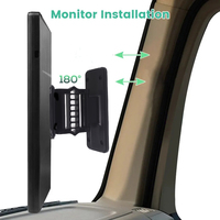 Moniteur vertical double BSD AHD 12,3'' pour voiture, écran tactile DVR avec enregistrement en boucle pour camion, bus, rétroviseur