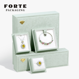 Caja de Joyería de Cuero PU con Logotipo Personalizado Forté para Guardar Collares, Anillos y Colgantes, Empaque Premium - Product Image 4