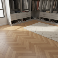 Parquet en bois d'ingénierie à motif chevron en padauk africain