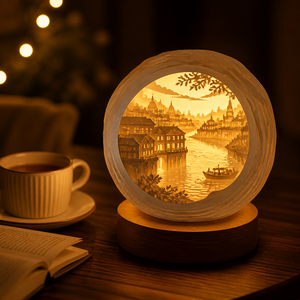 Lanterne en papier de style chinois, lampe LED sculptée en 3D, lumière blanche chaude, décoration de bureau pour chambre à coucher, fête - Product Image 2