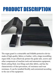 Linh hoạt Kính thiên văn Nylon vải lá chắn giáp tuyến tính hướng dẫn đường sắt <span class=keywords><strong>accordion</strong></span> ống thổi Bìa polyvinyl clorua bảo vệ lá chắn - Product Image 2