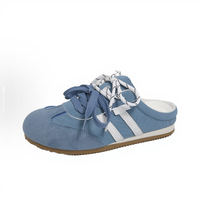 Chaussures de sport décontractées confortables à lacets pour femmes, nouvelle mode automne 2025, en cuir de vache et tissu, bout pointu, semelle souple et respirante