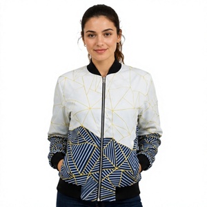 เสื้อแจ็คเก็ตบอมเบอร์ผู้ชาย ลายภูเขา ซิปหน้า ผ้าโพลีเอสเตอร์ สวมใส่สบายๆ สำหรับฤดูใบไม้ร่วง - Product Image 2