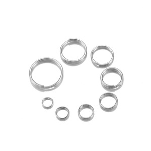 Conectores Redondos de Acero Inoxidable de Doble Anillo para Fabricación de Pulseras, 8mm 10mm 12mm 14mm 16mm 18mm 20mm - Product Image 1
