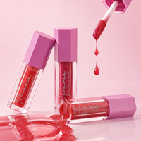FAIRY LG45 Tubes de brillant à lèvres végétaliens hydratants et waterproof avec paillettes, personnalisables, vente en gros, en vrac, emballage de base pour marque privée