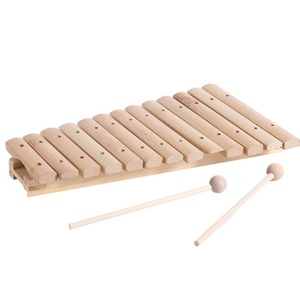 Glockenspiel en bois naturel à 13 tons, instrument de percussion pour enfants, jouet musical d'éducation précoce, vente en gros - Product Image 1
