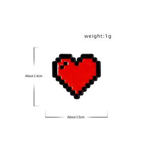 YINI fabricante personalizado totalmente hecho a mano resina Pixel corazón Pin Set-esmalte-como Retro videojuego estilo Aleación <span class=keywords><strong>de</strong></span> Zinc Badgees - Product Image 5