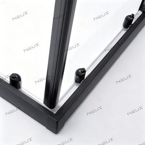 Caja <span class=keywords><strong>de</strong></span> baño <span class=keywords><strong>de</strong></span> aluminio negro Esquina simple Vidrio templado Rectángulo Puerta corredera Cabina <span class=keywords><strong>de</strong></span> ducha Habitación - Product Image 5