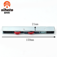 Roulettes robustes en fer et plastique avec finition chromée moderne pour portes et fenêtres coulissantes – Accessoires de quincaillerie