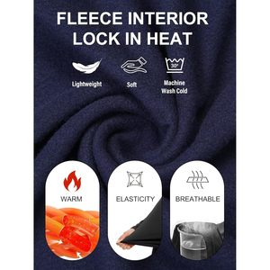 Sous-vêtements thermiques pour femmes, ensemble 2 pièces, doublure polaire, couche de base, hauts et bas, col rond, spandex, coton, fibre de bambou - Product Image 4