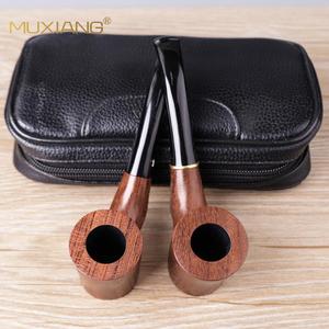 MUXIANG Wooden Smoking Pipe Bent Type Solid Wood Tobacco Pipe For Personal Gift - Product Image 2