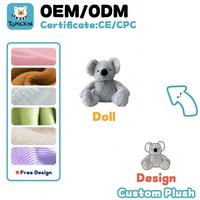 Muñeco Koala de Peluche Personalizado TX, Simulación Perezoso, Pequeño Juguete Almohada para Niños, Color Gris, Juguete de Caricatura CPC CE OEM ODM