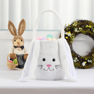 Wholesale Custom Party Decor <strong>Gift</strong> Egg Buckets Sublimation Plush Bunny Bags Super Soft <strong>Easter</strong> <strong>Baskets</strong> - Product Image 5